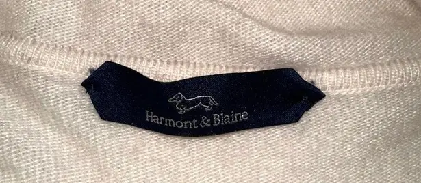 Harmont & Blaine Cowl Neck Merino Wool Cashmere Cream Sweater XL