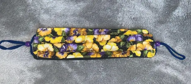 Handmade Fabric Face Mask Flowers Floral Yellow Purple One Size