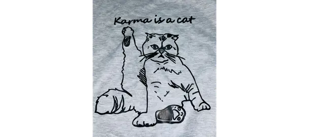 Karma is a Cat sweatshirt XL gray