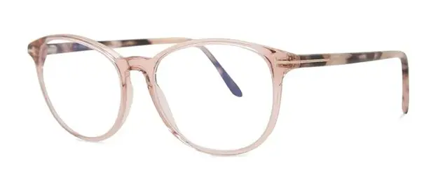 Tom Ford Eyeglasses FT5810-B 072 Shiny Pink/Clear Blue Light Block 53mm