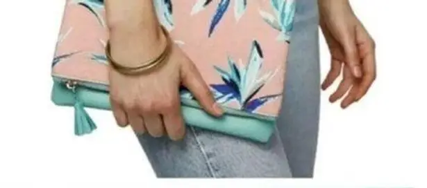 Rachel Pally  Reversible Clutch FabFitFun Spring 2018 NEW NWT Coral Mint Paradise