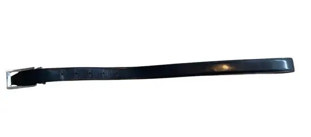 Dolce & Gabbana Women’s XL Italian Leather Belt Black With Silver Buckle Minimal