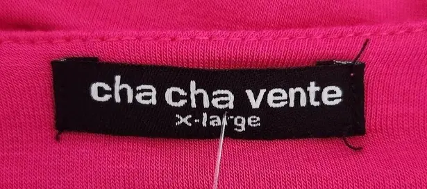 cha cha vente Hot Pink Draped Knit Dress NWT Size XL Fuchsia Wedding Guest Dress