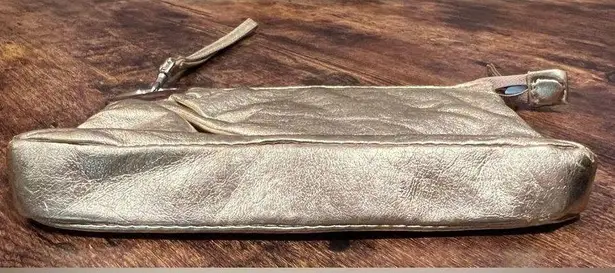 Chateau  | ladies metallic gold wristlet.