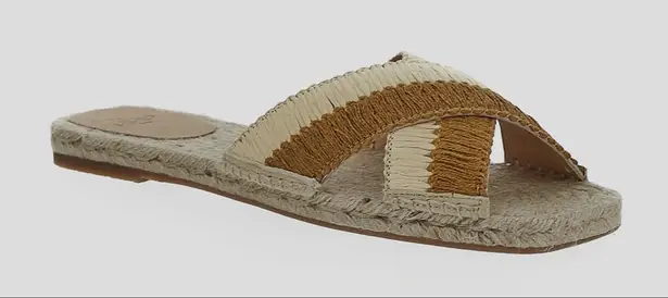 Castaner Espadrille Raffia Criss Cross Slide Sandals