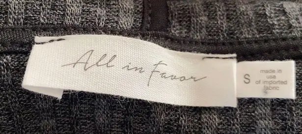 All in Favor Charcoal Gray Hoodie Sweater SMALL