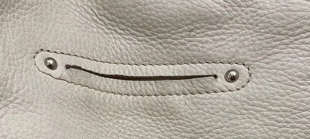 B Makowsky B. MAKOWSKY Tan Beige Gold Leather Slouchy Double Handle Shoulder Bag