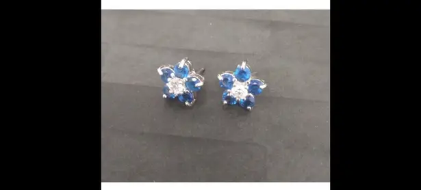 Source Unknown .925S ARTISAN TANZANITE EARRING RING NECKLACE PENDANT SET W/ LAB ACCENTS