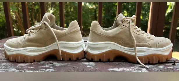 Bronx Jaxstar W/Gum Sole Women Neutral Suede Chunky Streetwear Sneakers|Sz:36EU Tan Size 5