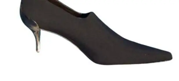 Donald Pliner Leather Shoe Pump Bootie Crepe Elastic Stretch $340 NWT Metal Heel Black Size 6