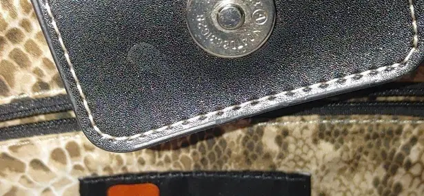 wilson's leather Laptop Tote Bag Black Snake Print Set Adjustable Strap Accessori