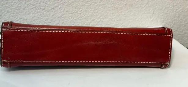 wilson's leather PELLE STUDIO  Burgundy Clutch BAG Modern Italian Leather Clutch