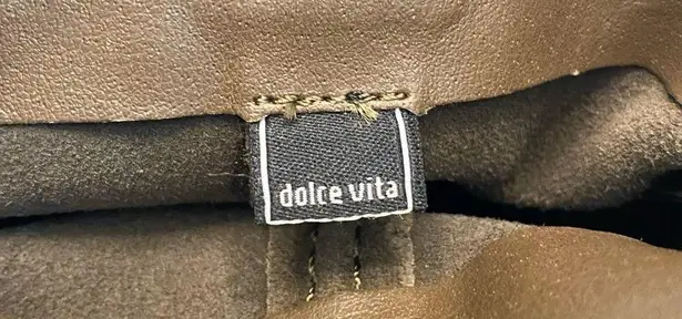 Dolce Vita Melah Western Ankle Boots Booties Tassel Fringe 7.5 Olive Brown Suede Size undefined