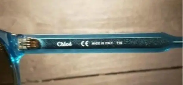 Chloé Chloe Willow 52mm Round Sunglasses Blue