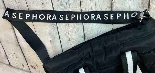 Sephora Black Quilted Nylon Tote Bag