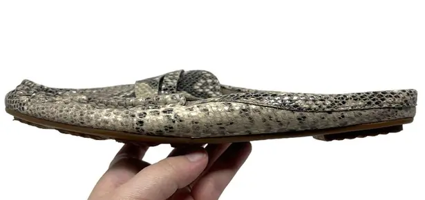 Isaac Mizrahi Live! Alicia Snake Embossed Mule Slide Loafer Womens Size 11M