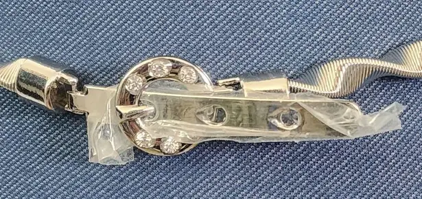 Silver Swirl Spring Stretch Fashion Belt