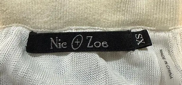 Nic+Zoe Heavy Wavy Striped Double Layered Maxi Skirt Linen Cotton XS