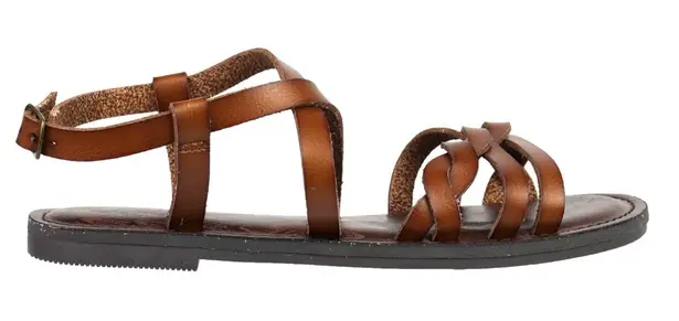 Time & Tru Black and Brown Strappy Sandals Size 8
