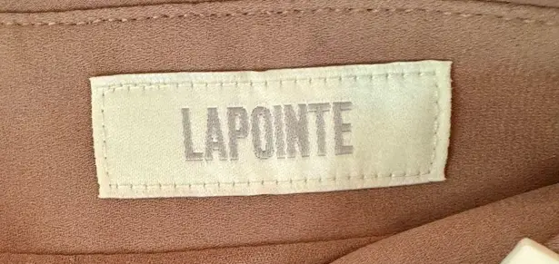 Lapointe Sequin Viscose High Waisted Camel Gold Sequin Midi Skirt Size 2