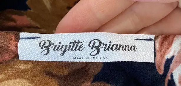 Brigitte Brianna floral rose print boatneck midi modest dress size M Size M