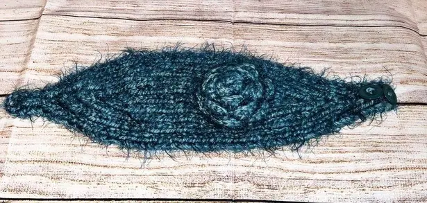 Blue Knit headband / ear muffs Sparkle