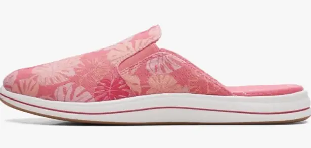Clarks Women's Breeze Shore Mule, Coral Floral Canvas, Size 9.5, NWT Pink