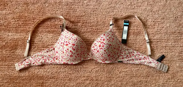 Tahari NWT Intimates Rose Dust Floral Underwire Padded Bra 34C
