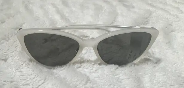 Garrett Leight Mildred 55 Horchata White 50's Cat Eye Sunglasses Hip Hop Beach