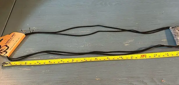 Tiny Native American Leather/Fur/Beads Medicine Bag (NWT) Black