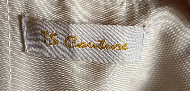 TS Couture -SATIN FEEL CREAM COLOR GOWN-SIZE SMALL
