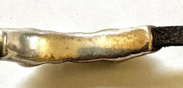 Uno de 50 Desertica silver plated faux pearl brown leather bracelet