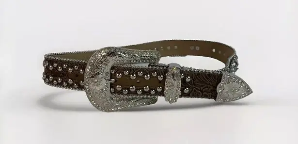 Blazin Roxx womens size Small bling faux leather rhinestone western belt NWOT