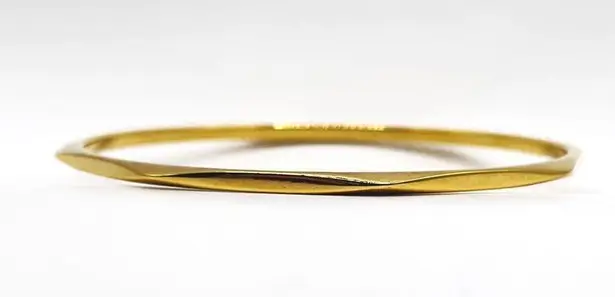 Monet Three Piece Gold Tone Textured Bangle Bracelet