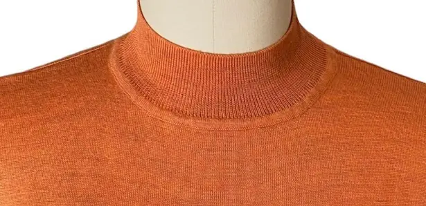 SAG HARBOR Ladies Thin Burnt Orange Silky Summer Sweater ~ Women's Size L Petite Size L