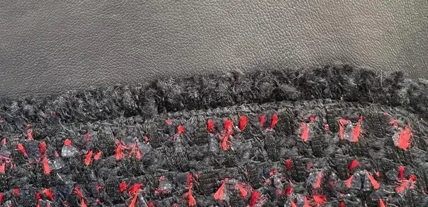 Elie Tahari KELLAN TWEED LEATHER DRESS