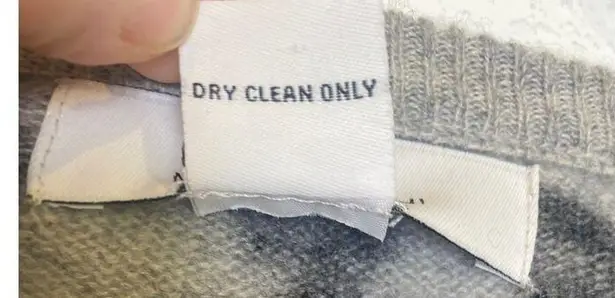 Magaschoni M Cashmere Longsleeve Lightweight Animal Print Sweater Sz Small