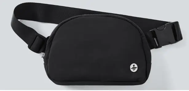 Halara Black Belt Bag Fanny Pack Small Pouch Domeshape Adjustable Strap