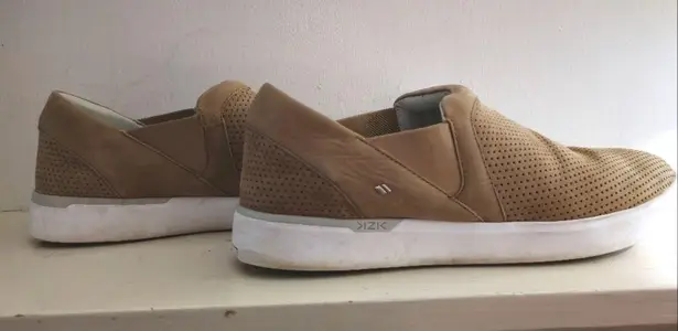 Kizik Vienna Brown Matte Nubuck Slip On Comfort Shoes Tan Size 11