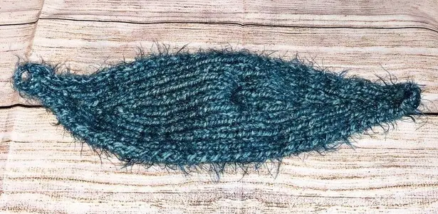 Blue Knit headband / ear muffs Sparkle