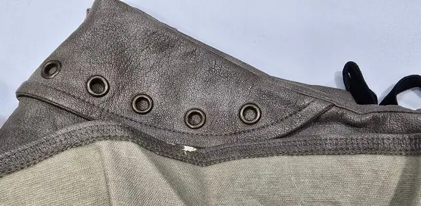 Zemeta Attic Box Tie Micro Skirt in Taupe Tan Size XS