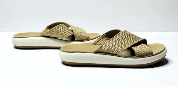 Ancient Greek Sandals Thais Tan White Comfort Sandals Shoes Size 37