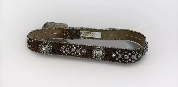 Blazin Roxx womens size Small bling faux leather rhinestone western belt NWOT