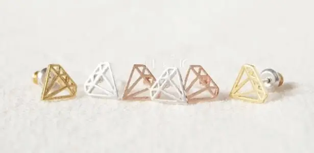 Geometric Diamond Shaped Stud