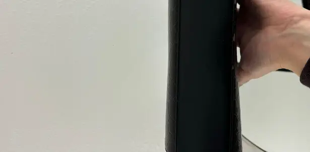 Vintage 90s Black Dark Brown Shiny Faux Leather Croc Embossed Shoulder Bag