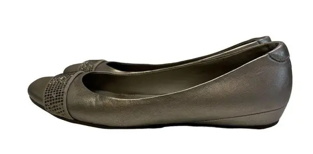 Ecco  Bronze with Rhinestone Ballet Flats Shoes Size 39 (8-8.5)