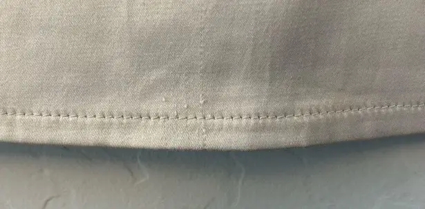 Downeast basics silver satin pencil skirt with crochet lace size medium