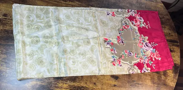 Adolfo VINTAGE: | ladies floral print silk scarf