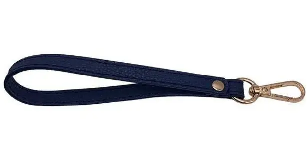 Navy and Silver Accessories Wrist Strap Purse Bag Strap 20CM PU Leather Handles Blue