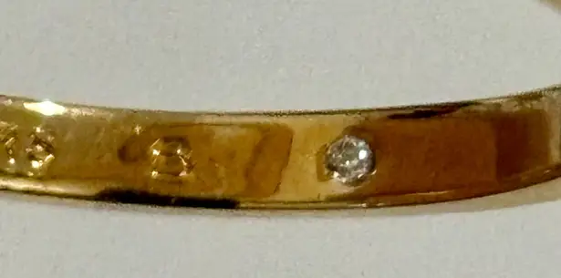 Michael Kors Gold-Tone Encircled Logo Open Ring Size 8